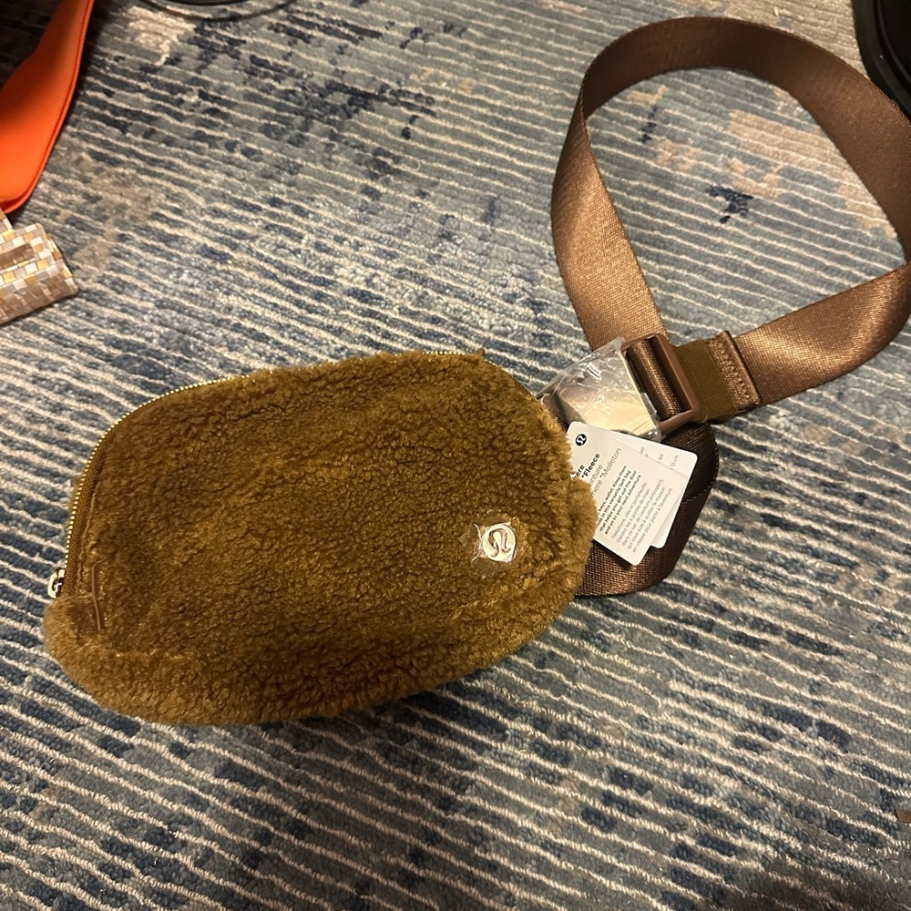Brown Shearling Crossbody Bag